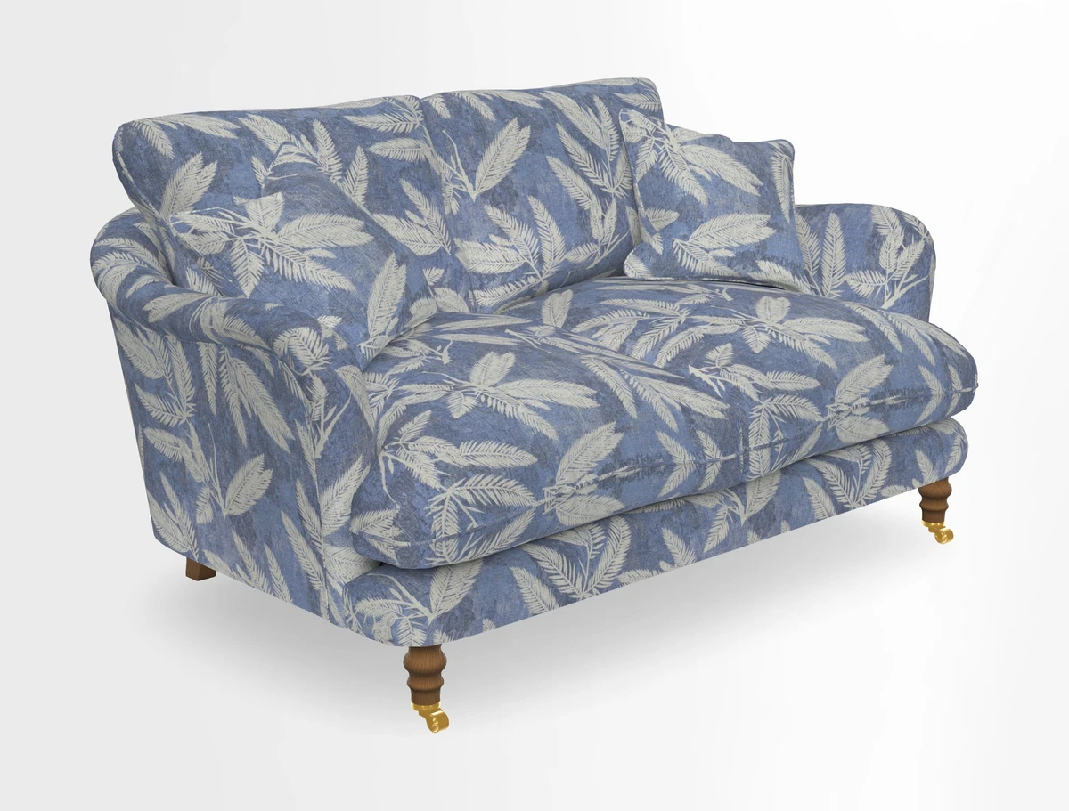 Pugin 3 Seater Sofa in V&A Threads of India Varanasi Wilderness Ink