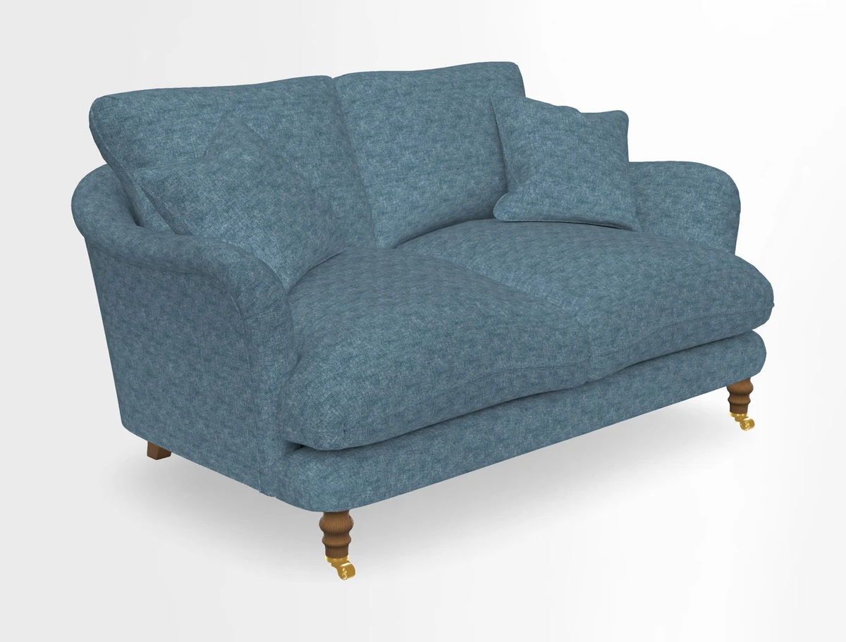 Pugin 3 Seater Sofa in V&A Threads of India Varanasi Wilderness Ink