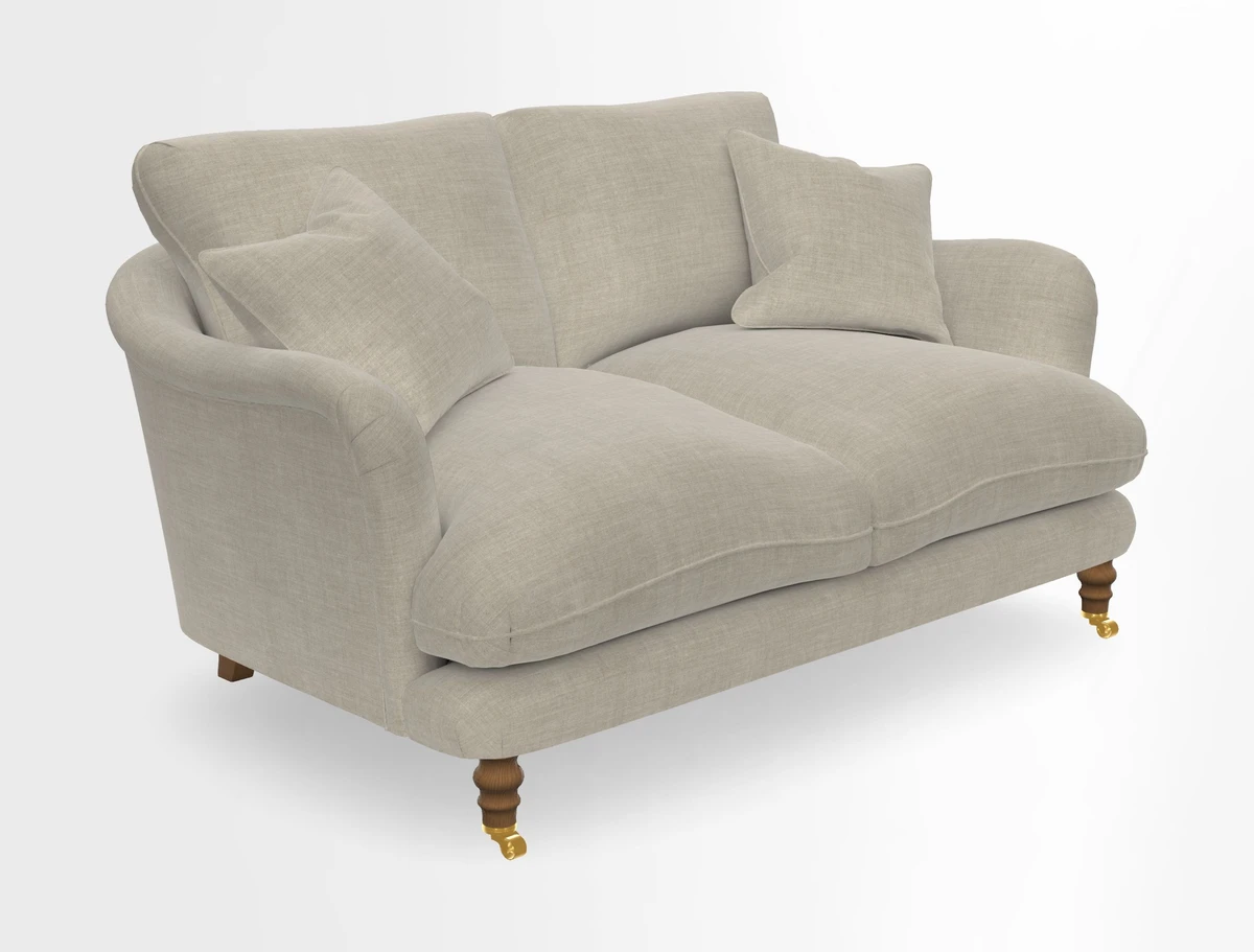 Pugin 3 Seater Sofa in V&A Threads of India Varanasi Wilderness Ink