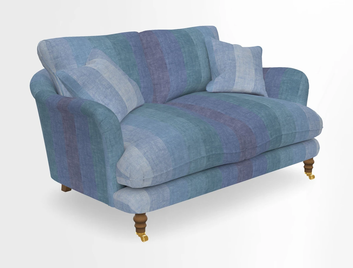 Pugin 3 Seater Sofa in V&A Threads of India Varanasi Wilderness Ink