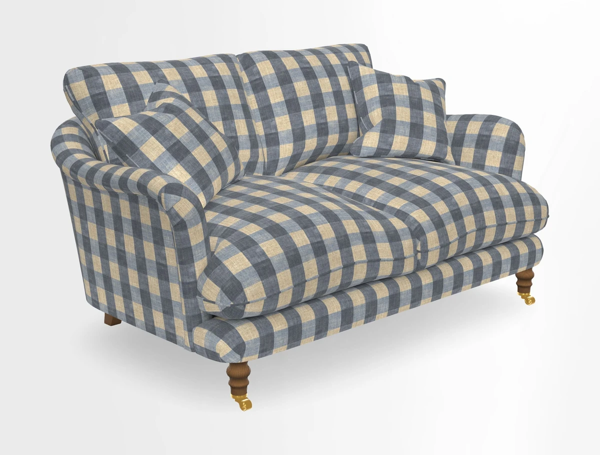 Pugin 3 Seater Sofa in V&A Threads of India Varanasi Wilderness Ink