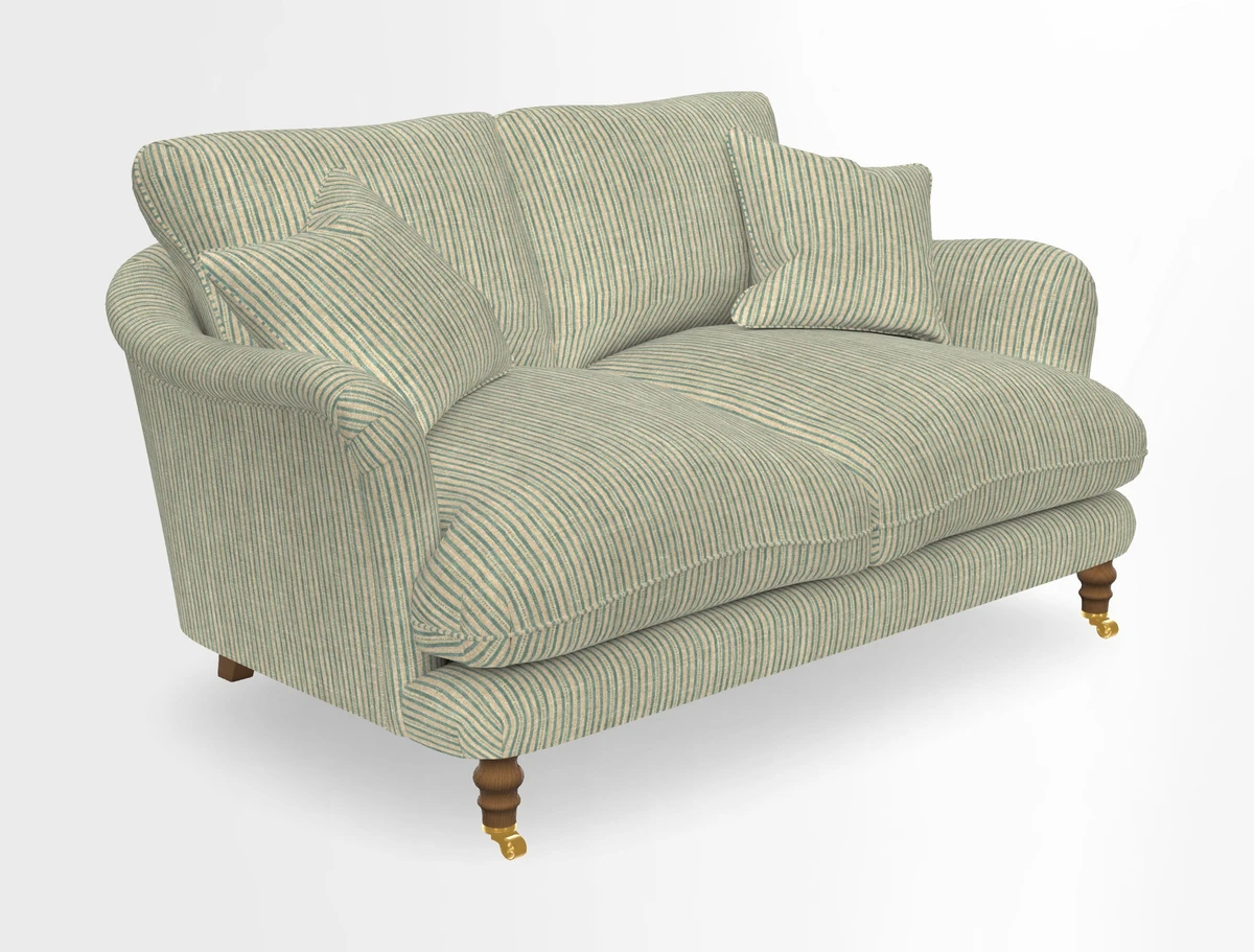 Pugin 3 Seater Sofa in V&A Threads of India Varanasi Wilderness Ink