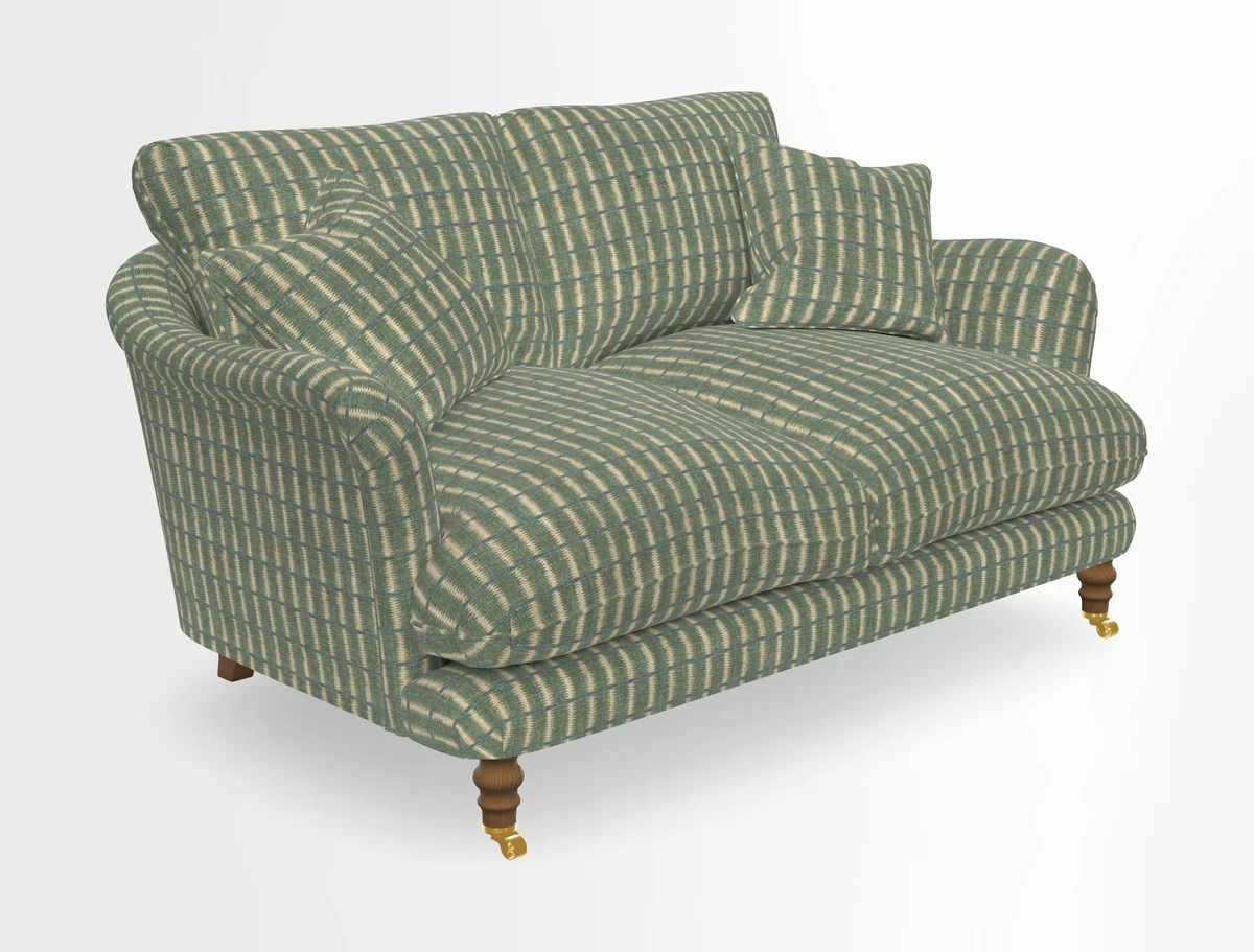 Pugin 3 Seater Sofa in V&A Threads of India Varanasi Wilderness Ink