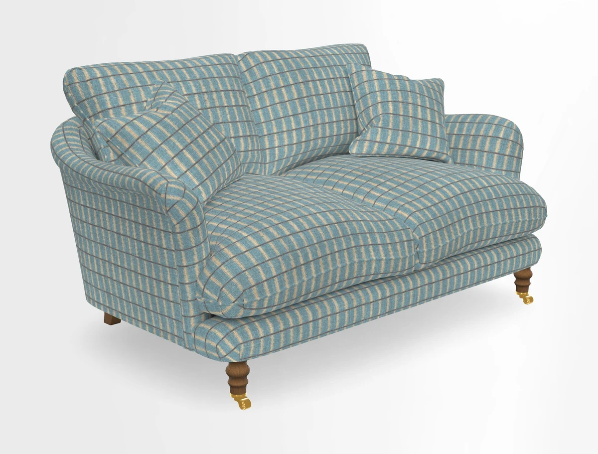 Pugin 3 Seater Sofa in V&A Threads of India Varanasi Wilderness Ink