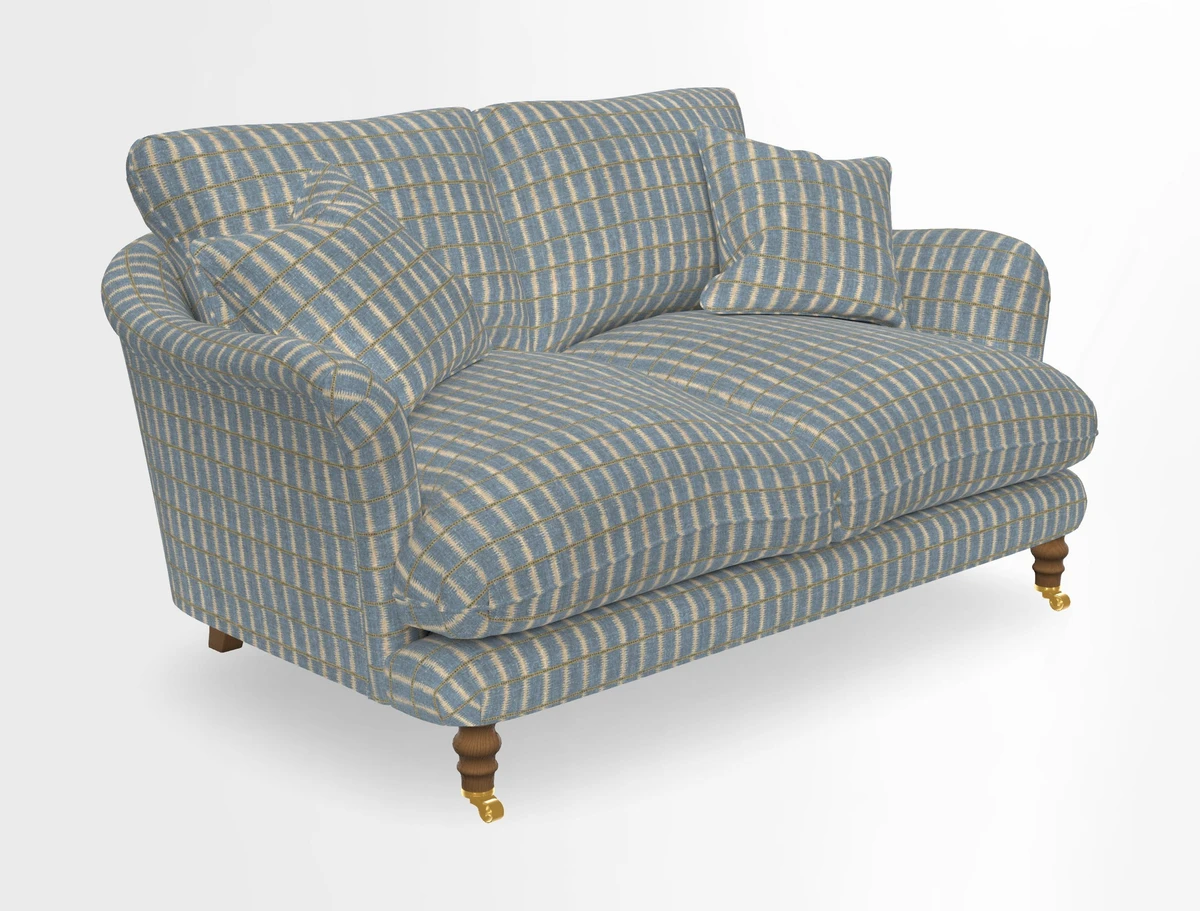 Pugin 3 Seater Sofa in V&A Threads of India Varanasi Wilderness Ink