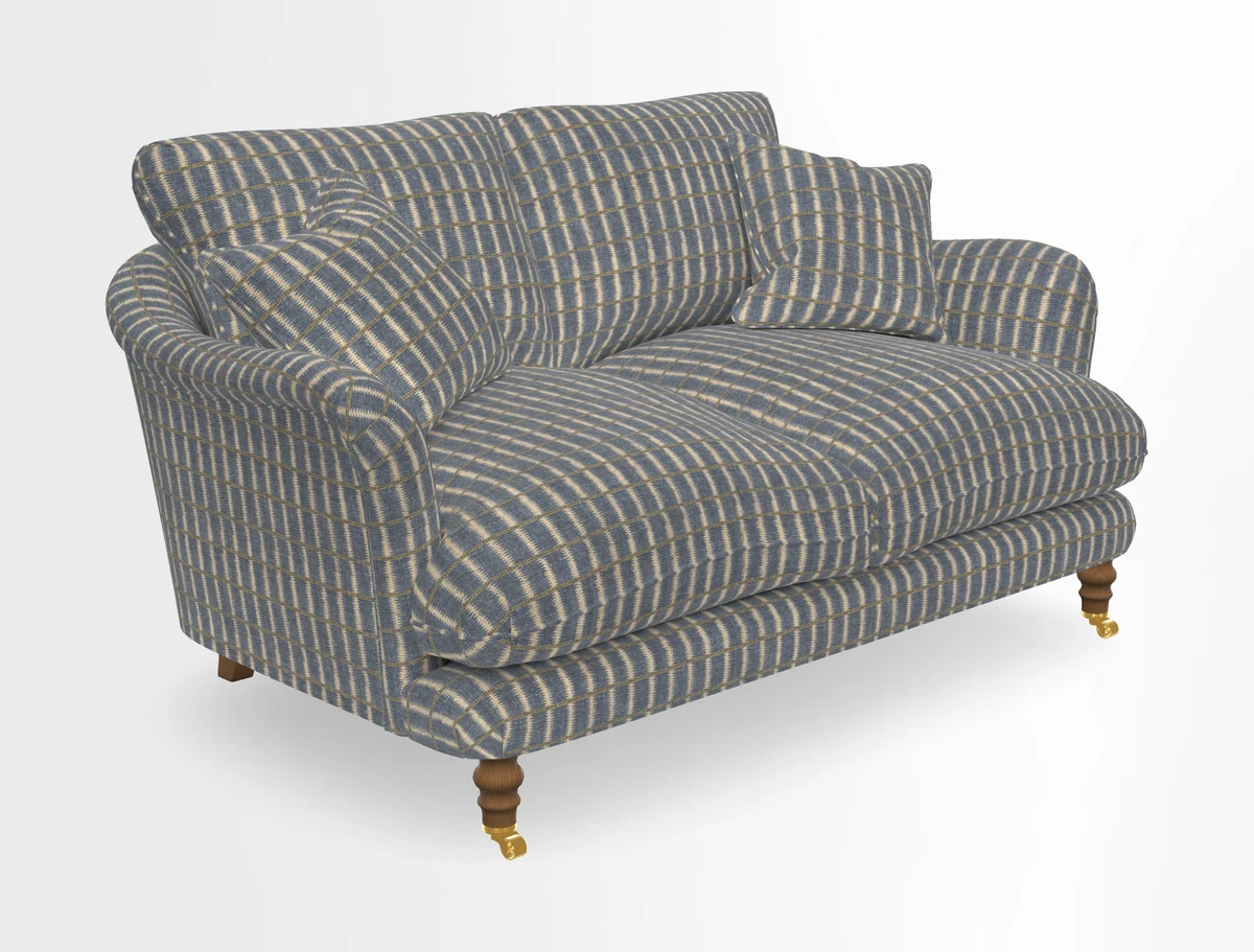 Pugin 3 Seater Sofa in V&A Threads of India Varanasi Wilderness Ink