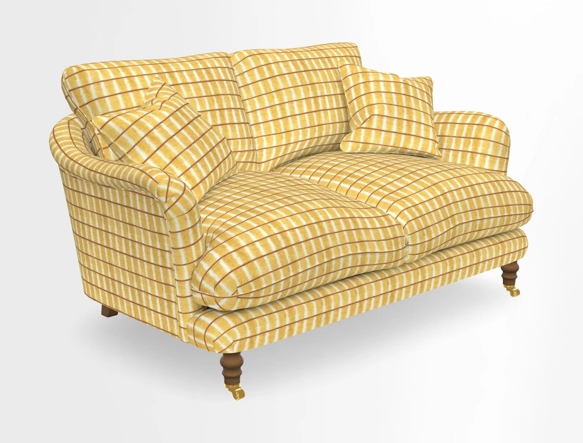 Pugin 3 Seater Sofa in V&A Threads of India Varanasi Wilderness Ink