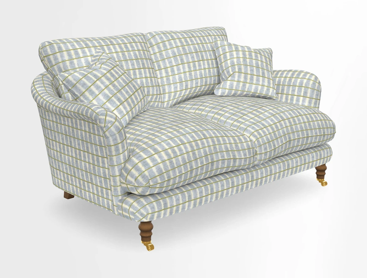 Pugin 3 Seater Sofa in V&A Threads of India Varanasi Wilderness Ink