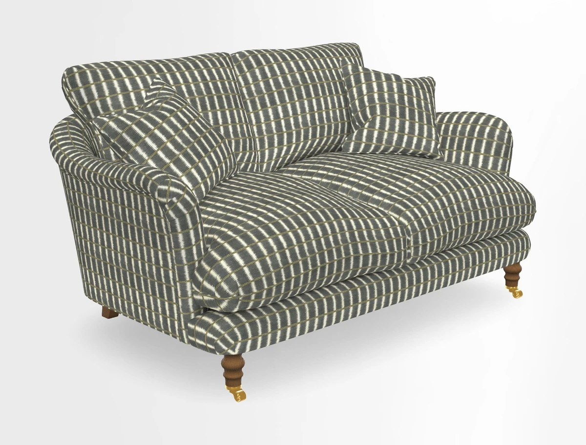 Pugin 3 Seater Sofa in V&A Threads of India Varanasi Wilderness Ink