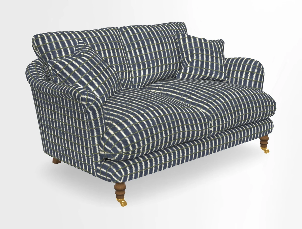 Pugin 3 Seater Sofa in V&A Threads of India Varanasi Wilderness Ink