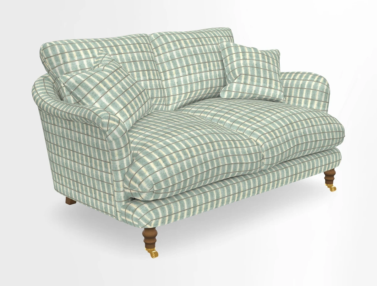 Pugin 3 Seater Sofa in V&A Threads of India Varanasi Wilderness Ink