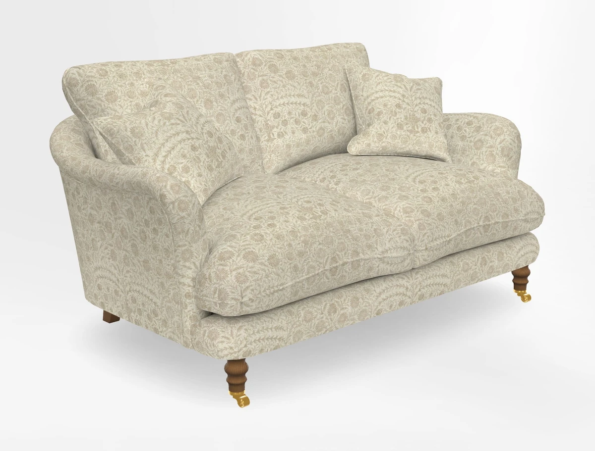 Pugin 3 Seater Sofa in V&A Threads of India Varanasi Wilderness Ink