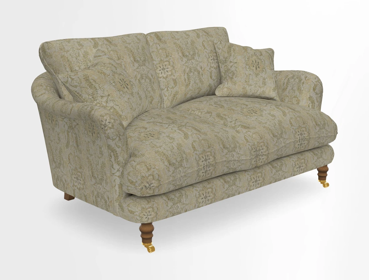 Pugin 3 Seater Sofa in V&A Threads of India Varanasi Wilderness Ink