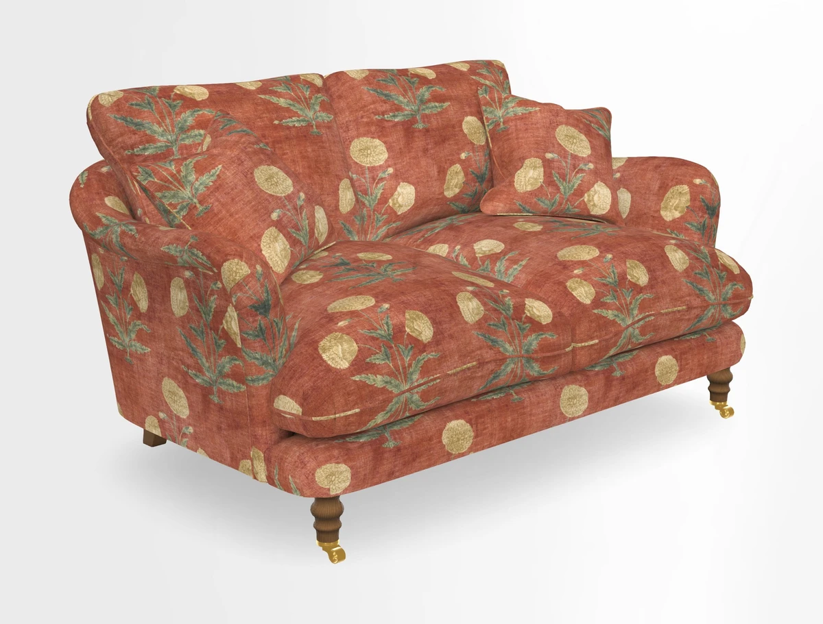 Pugin 3 Seater Sofa in V&A Threads of India Varanasi Wilderness Ink