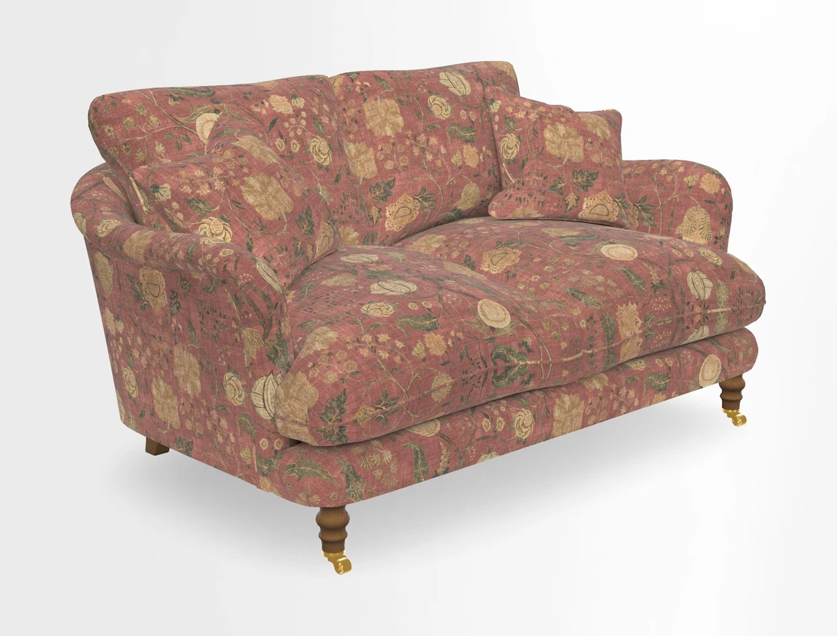 Pugin 3 Seater Sofa in V&A Threads of India Varanasi Wilderness Ink