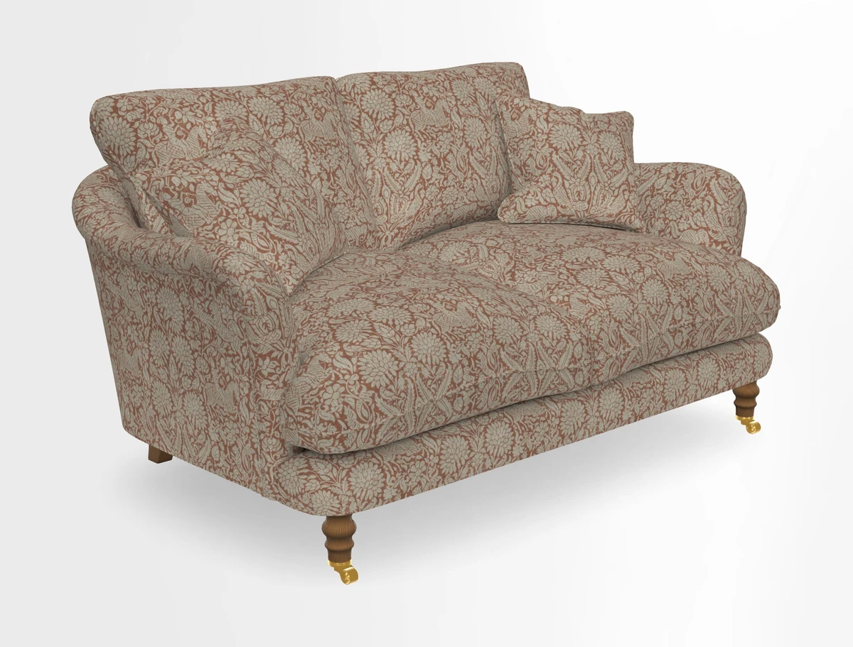 Pugin 3 Seater Sofa in V&A Threads of India Varanasi Wilderness Ink