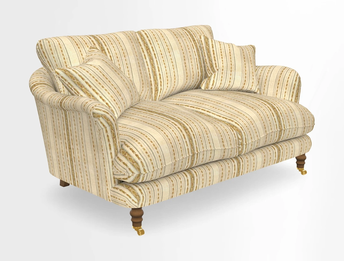 Pugin 3 Seater Sofa in V&A Threads of India Varanasi Wilderness Ink