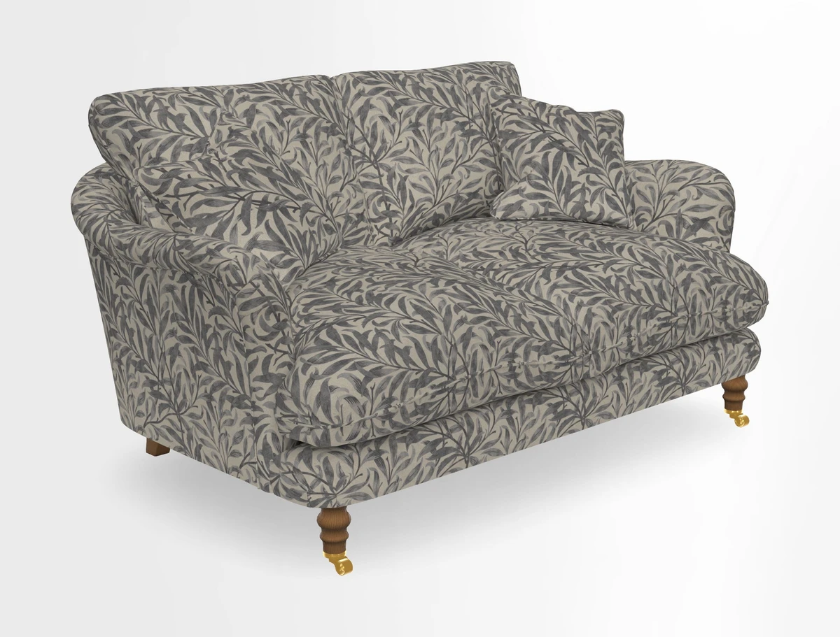 Pugin 3 Seater Sofa in V&A Threads of India Varanasi Wilderness Ink