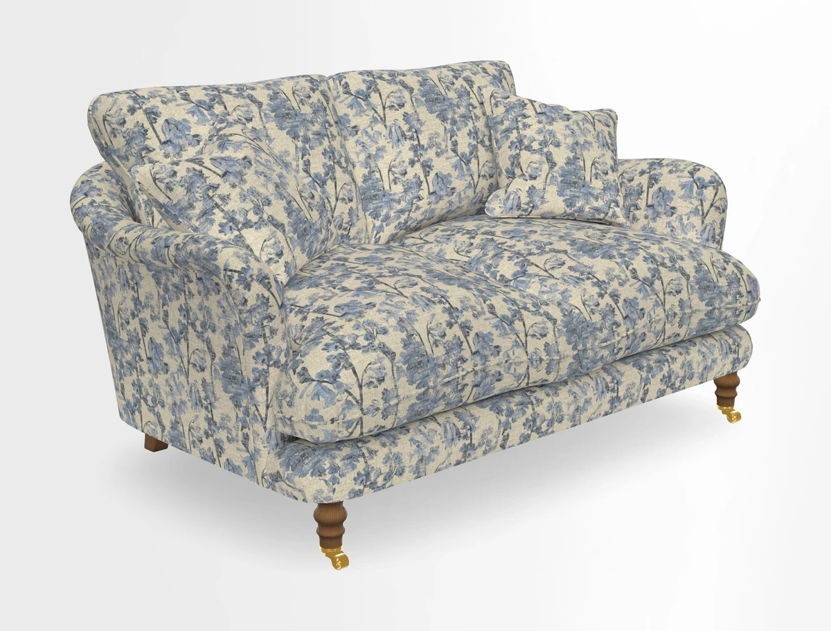 Pugin 3 Seater Sofa in V&A Threads of India Varanasi Wilderness Ink