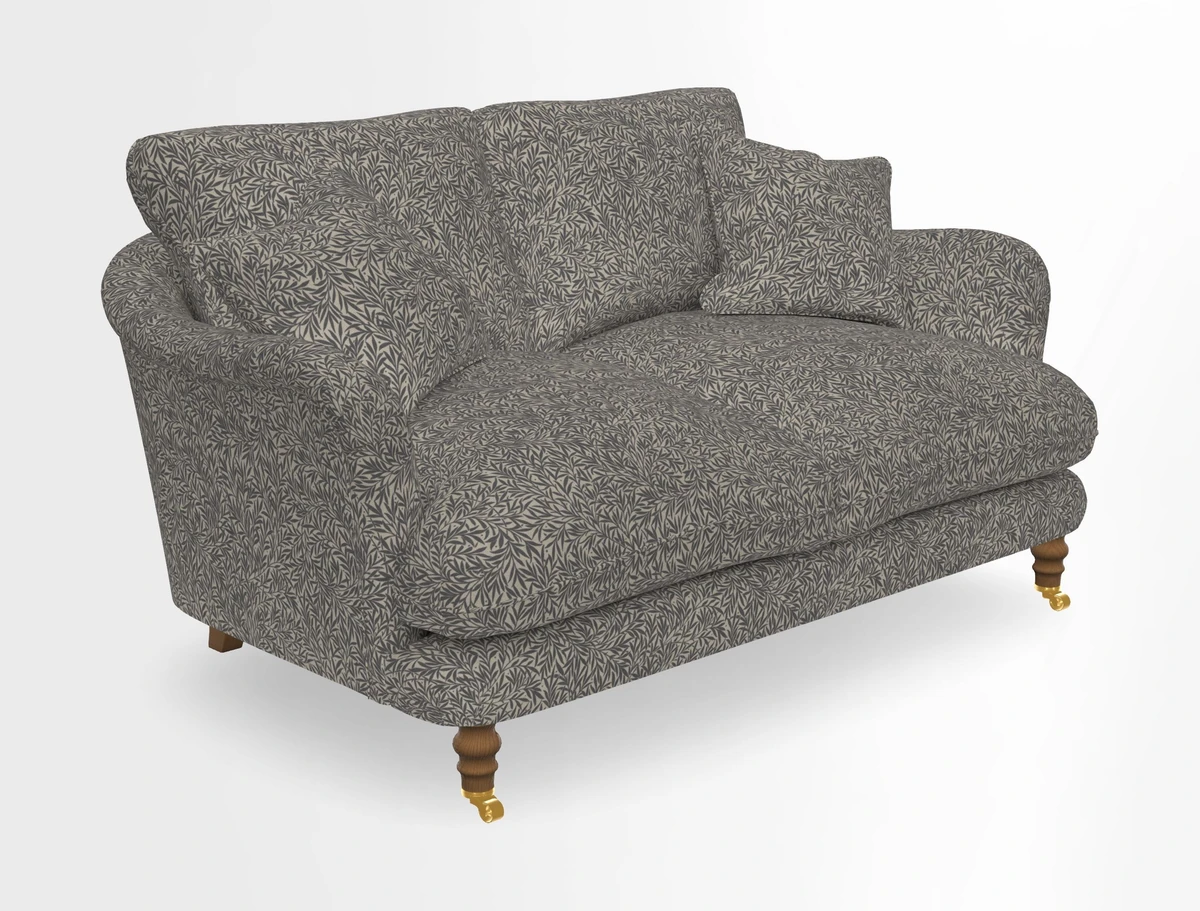 Pugin 3 Seater Sofa in V&A Threads of India Varanasi Wilderness Ink