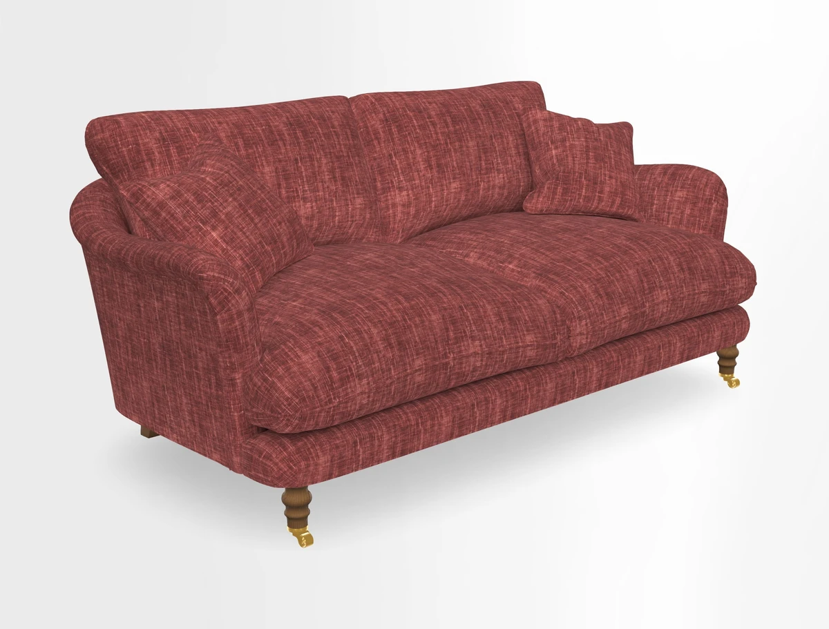 Pugin 3 Seater Sofa in V&A Threads of India Varanasi Wilderness Ink