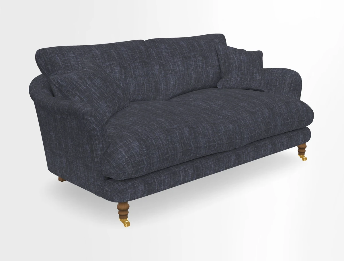 Pugin 3 Seater Sofa in V&A Threads of India Varanasi Wilderness Ink