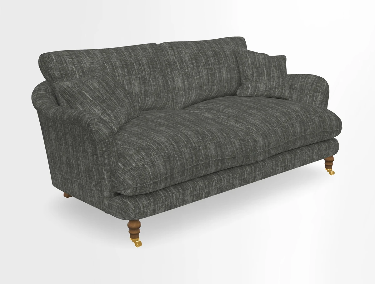Pugin 3 Seater Sofa in V&A Threads of India Varanasi Wilderness Ink