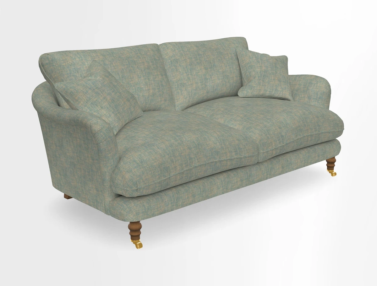 Pugin 3 Seater Sofa in V&A Threads of India Varanasi Wilderness Ink