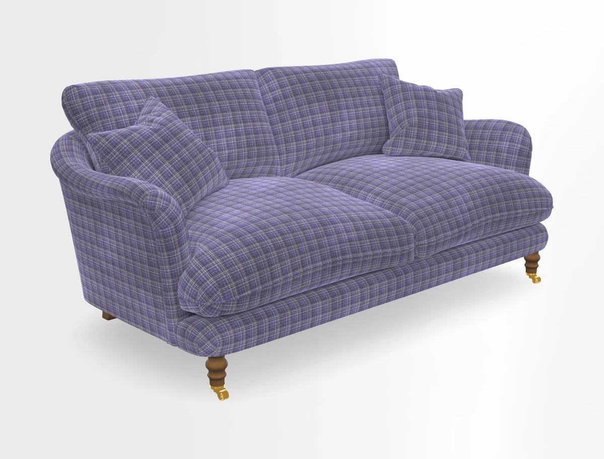 Pugin 3 Seater Sofa in V&A Threads of India Varanasi Wilderness Ink