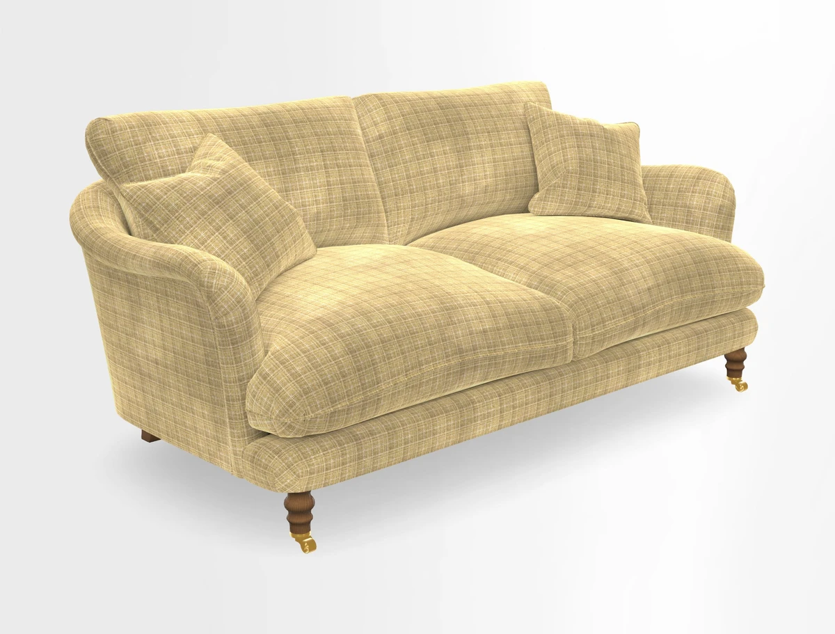 Pugin 3 Seater Sofa in V&A Threads of India Varanasi Wilderness Ink