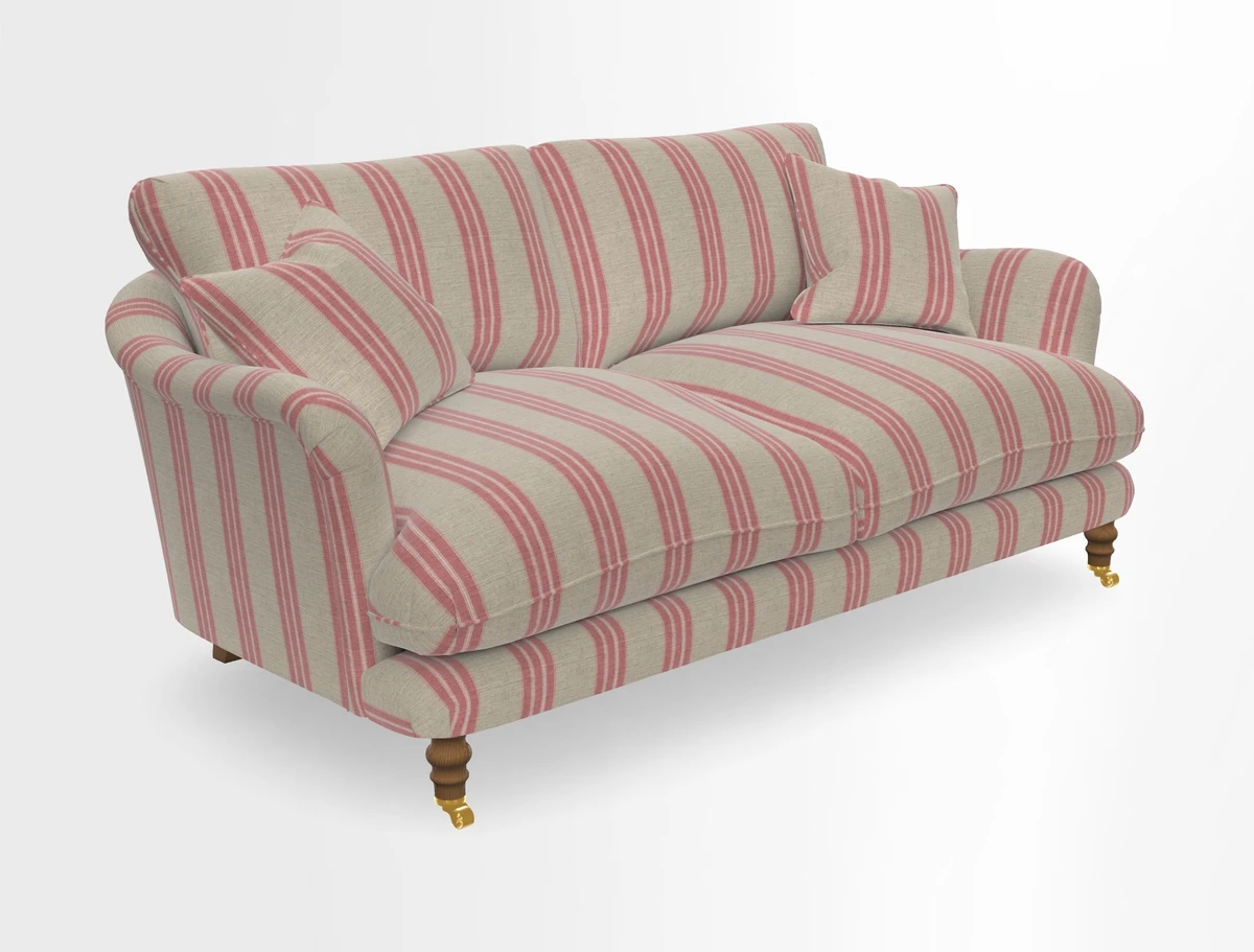Pugin 3 Seater Sofa in V&A Threads of India Varanasi Wilderness Ink