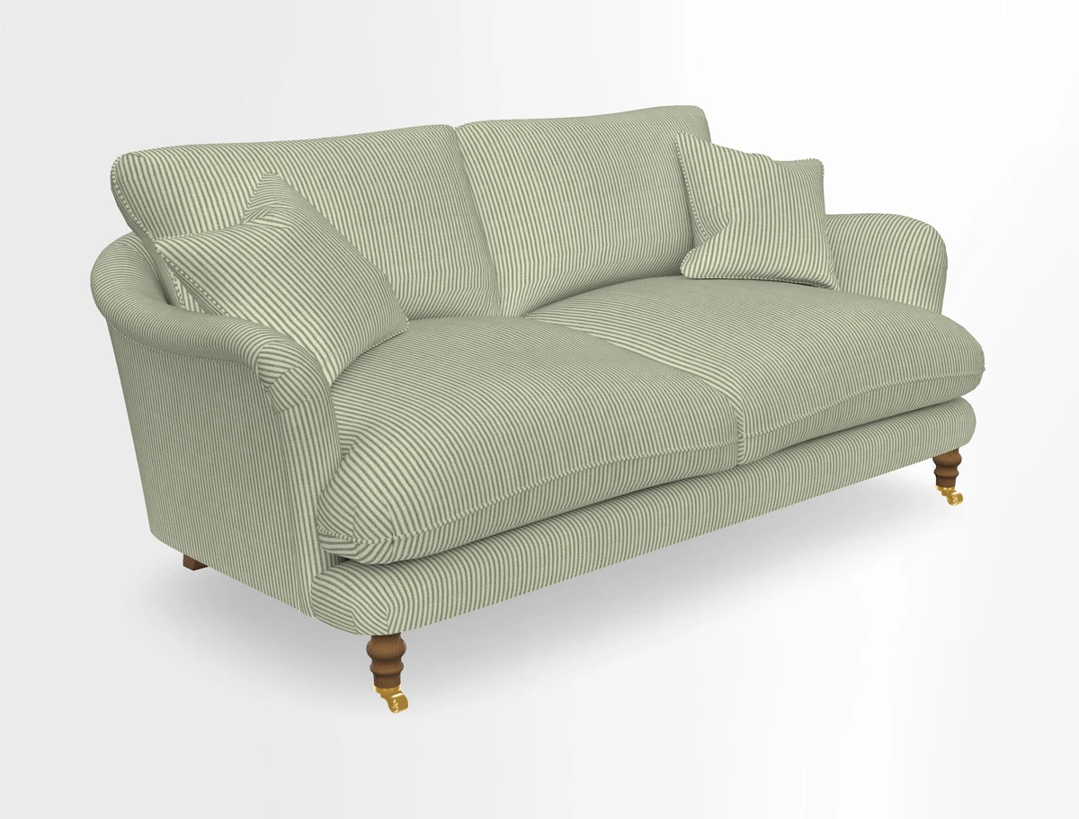 Pugin 3 Seater Sofa in V&A Threads of India Varanasi Wilderness Ink