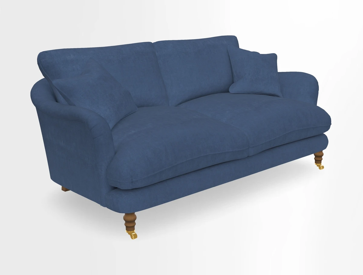 Pugin 3 Seater Sofa in V&A Threads of India Varanasi Wilderness Ink