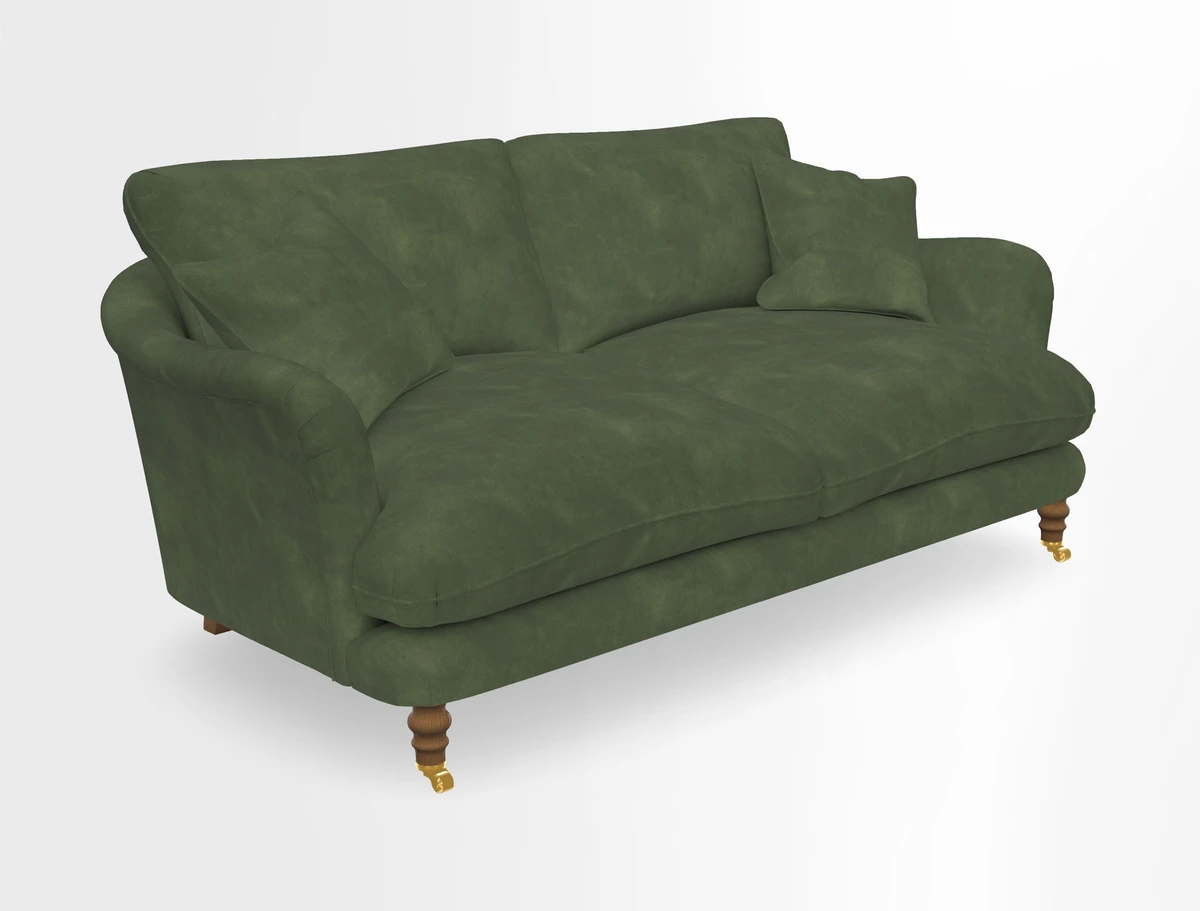 Pugin 3 Seater Sofa in V&A Threads of India Varanasi Wilderness Ink