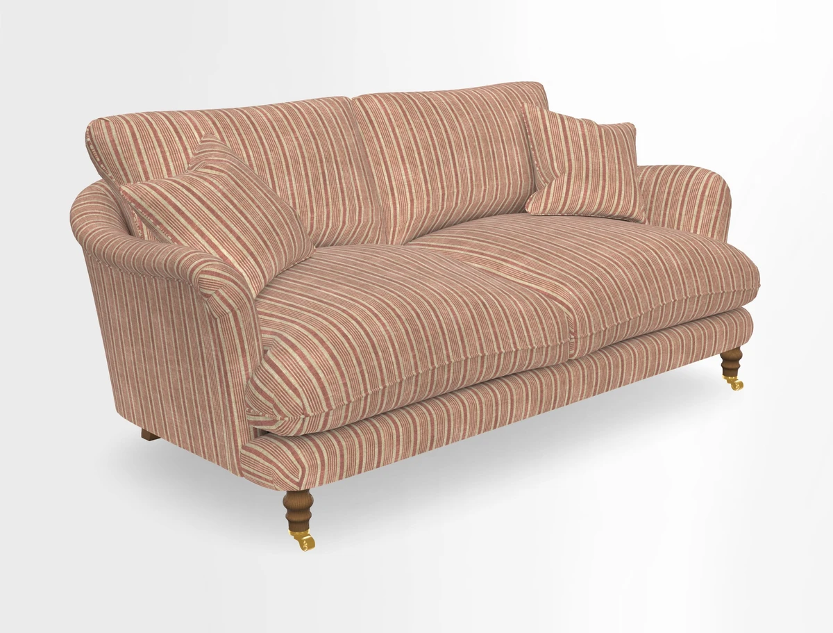 Pugin 3 Seater Sofa in V&A Threads of India Varanasi Wilderness Ink