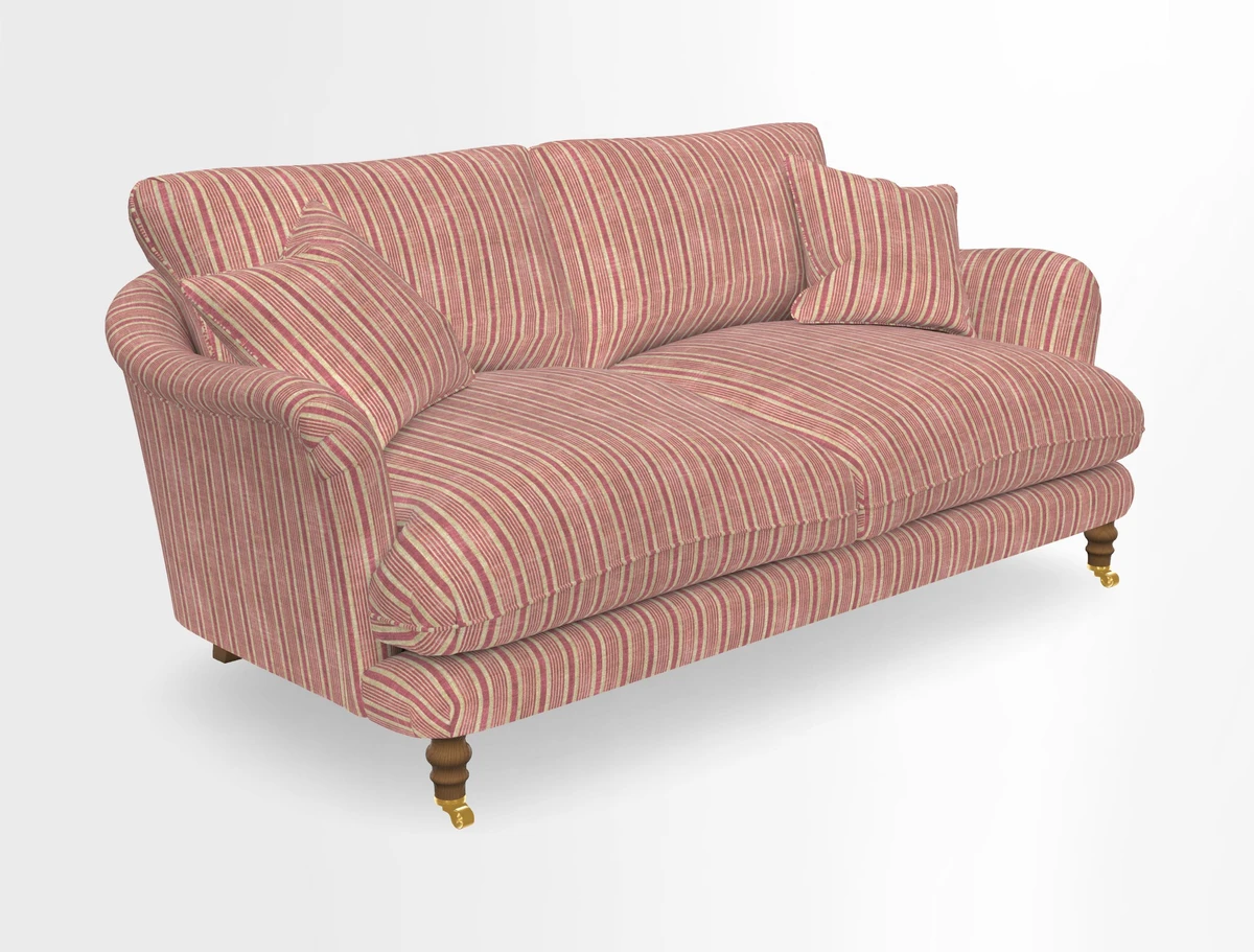 Pugin 3 Seater Sofa in V&A Threads of India Varanasi Wilderness Ink