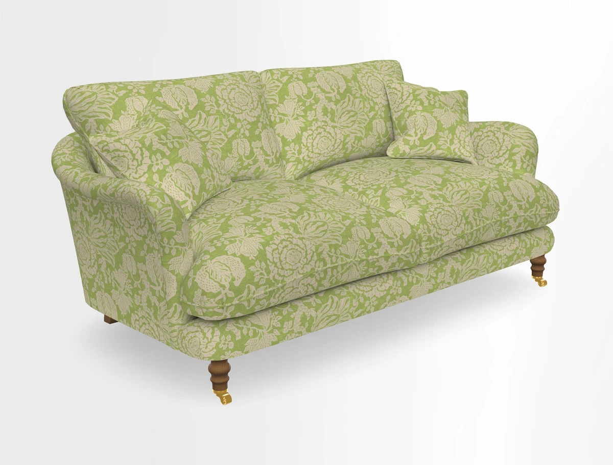 Pugin 3 Seater Sofa in V&A Threads of India Varanasi Wilderness Ink