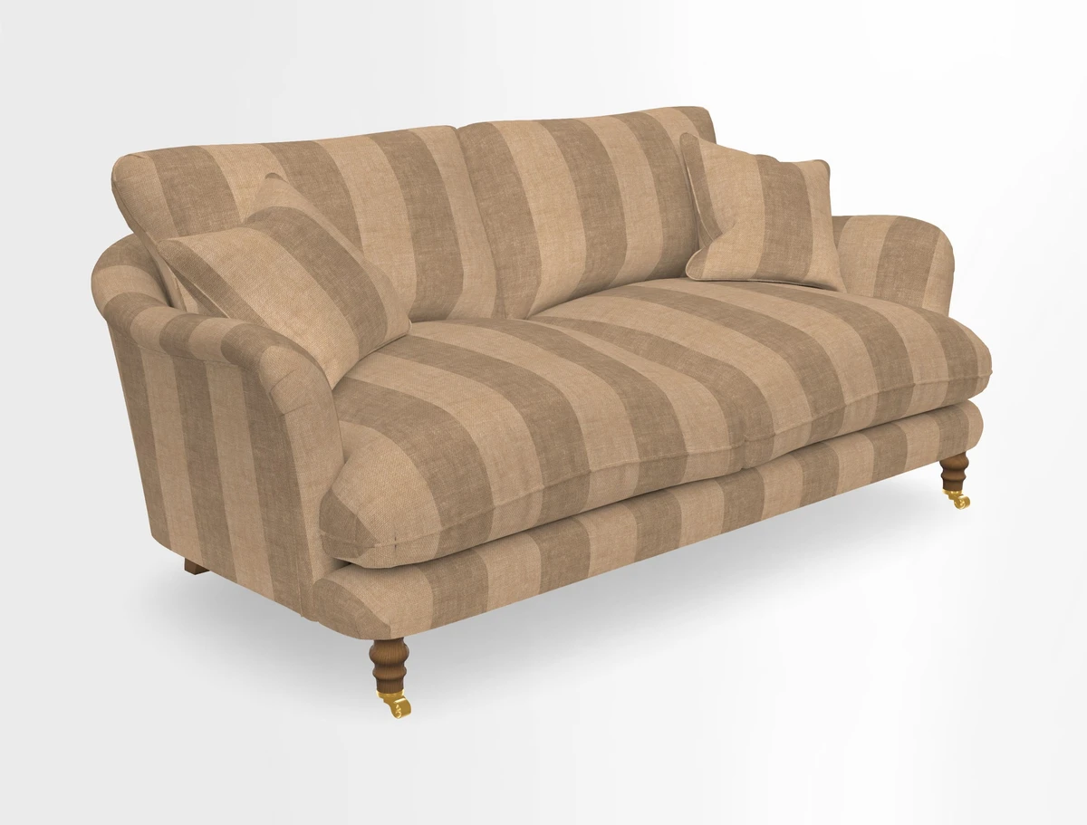 Pugin 3 Seater Sofa in V&A Threads of India Varanasi Wilderness Ink