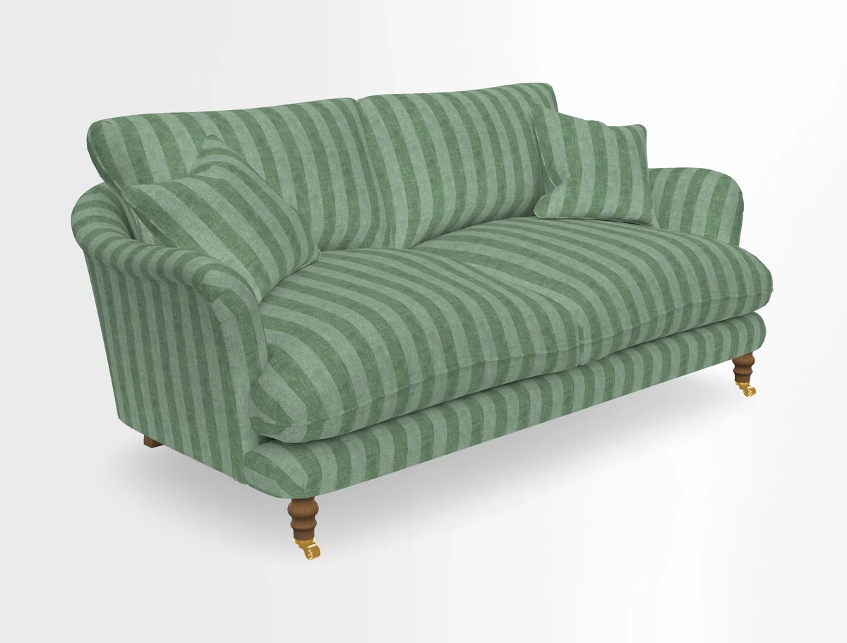 Pugin 3 Seater Sofa in V&A Threads of India Varanasi Wilderness Ink