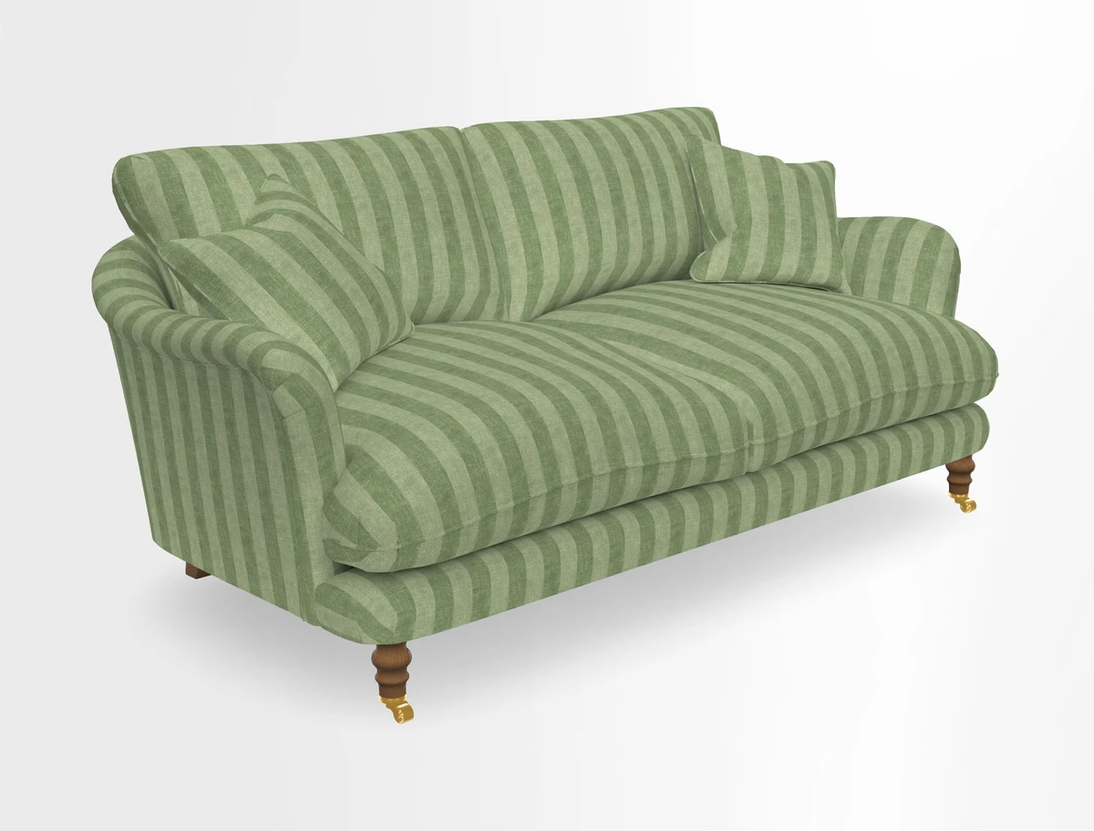 Pugin 3 Seater Sofa in V&A Threads of India Varanasi Wilderness Ink