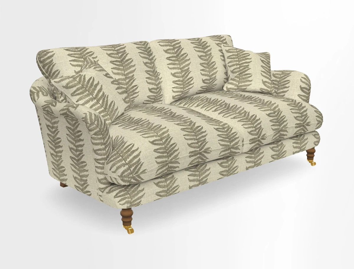 Pugin 3 Seater Sofa in V&A Threads of India Varanasi Wilderness Ink