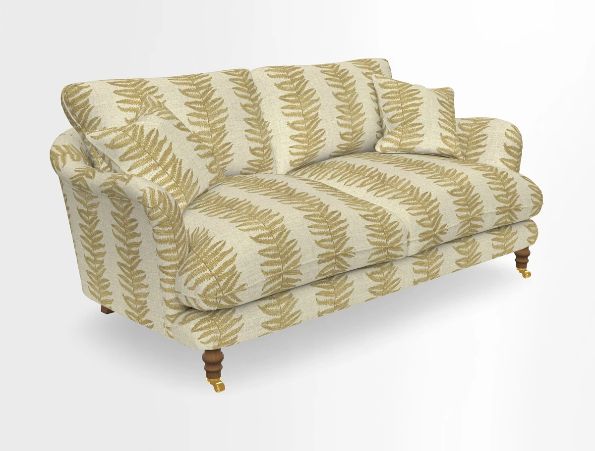 Pugin 3 Seater Sofa in V&A Threads of India Varanasi Wilderness Ink
