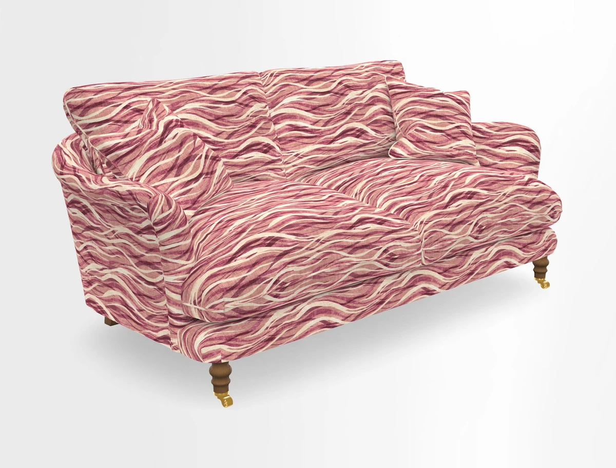 Pugin 3 Seater Sofa in V&A Threads of India Varanasi Wilderness Ink