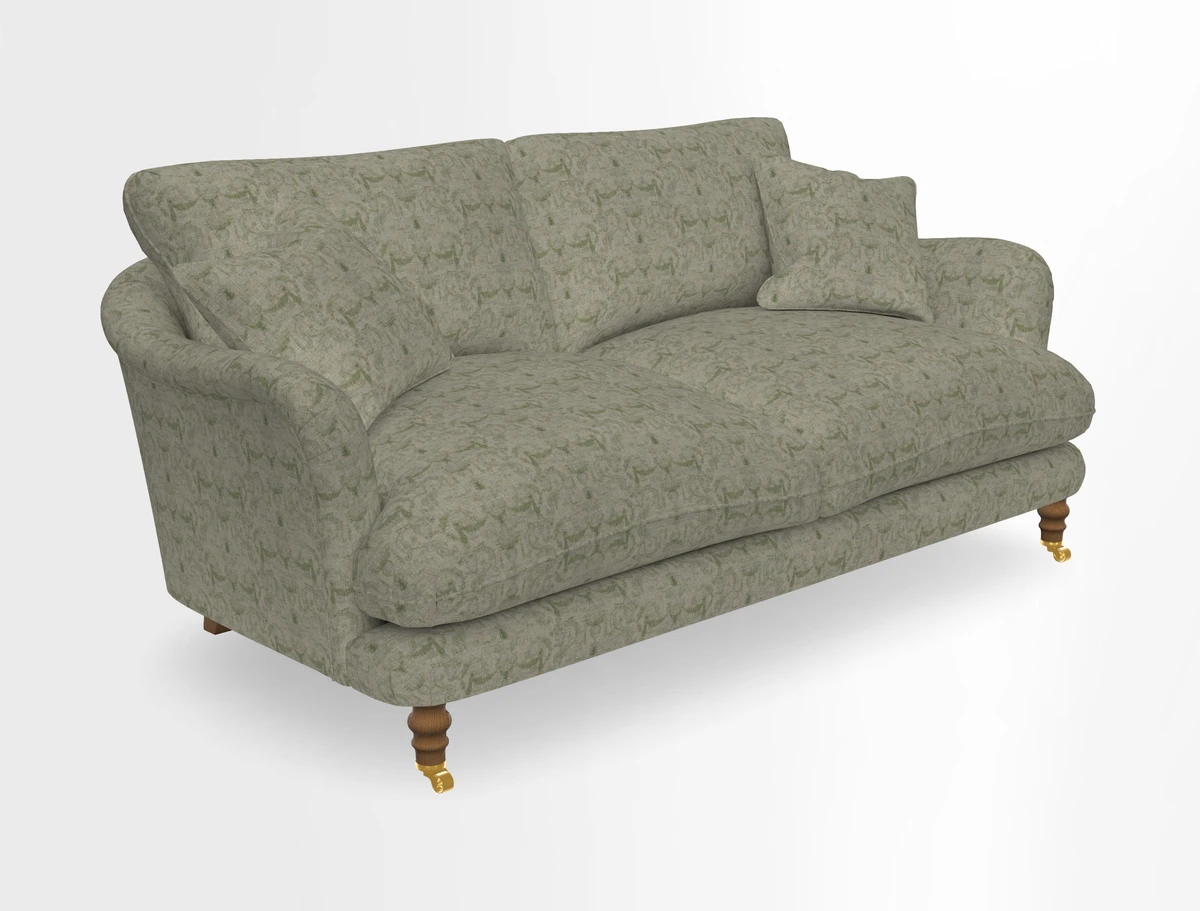 Pugin 3 Seater Sofa in V&A Threads of India Varanasi Wilderness Ink