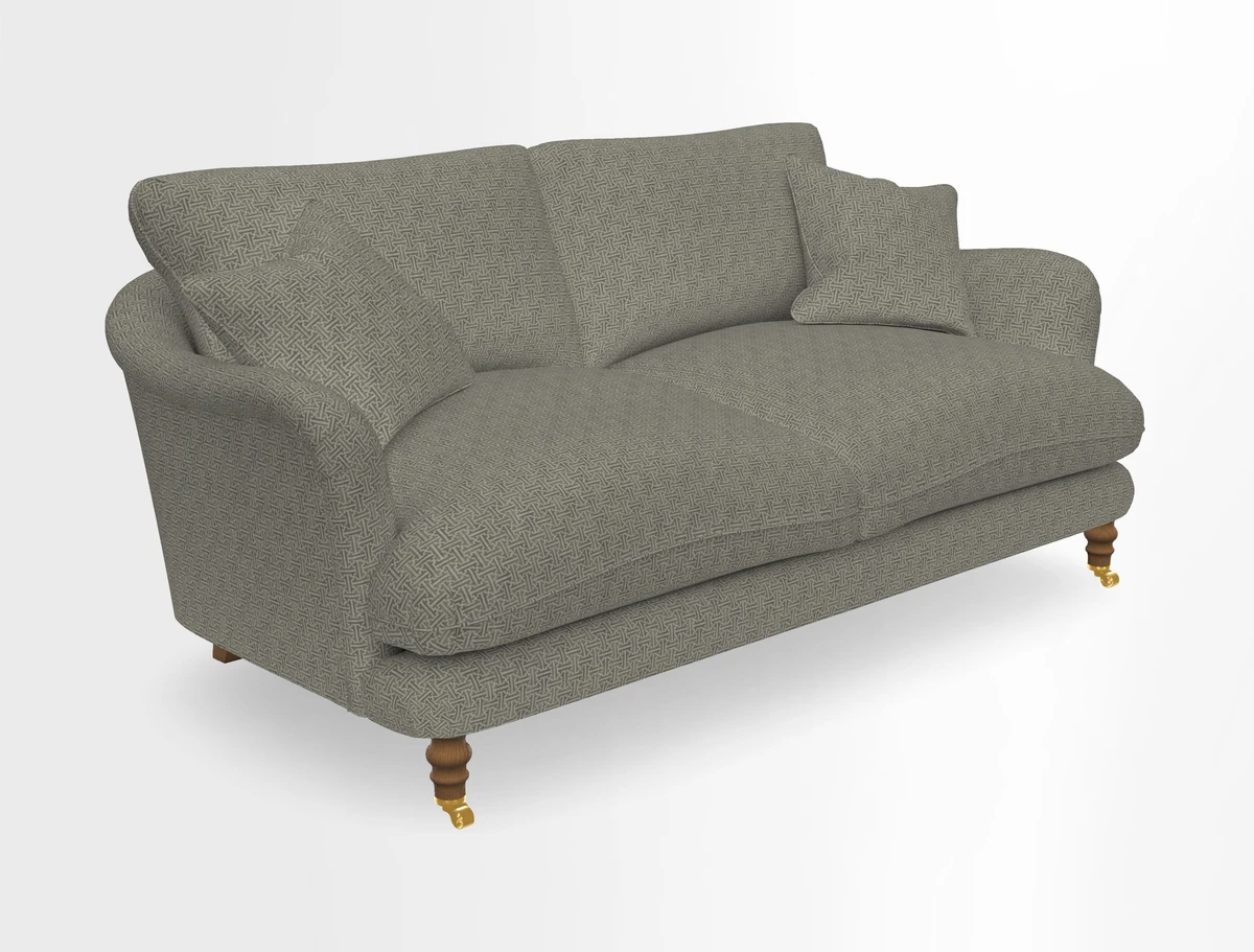 Pugin 3 Seater Sofa in V&A Threads of India Varanasi Wilderness Ink