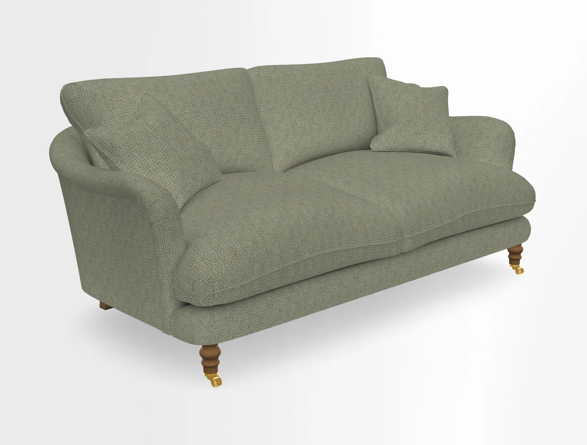 Pugin 3 Seater Sofa in V&A Threads of India Varanasi Wilderness Ink