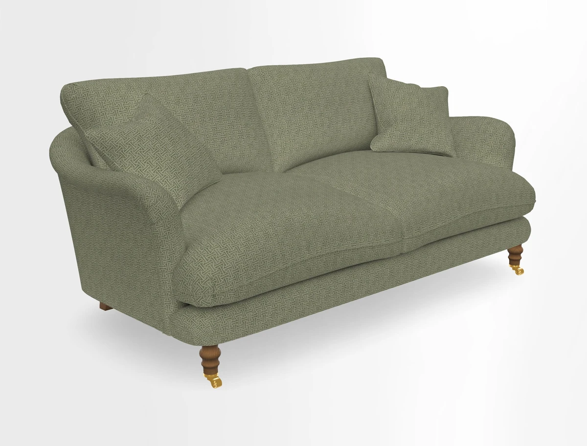 Pugin 3 Seater Sofa in V&A Threads of India Varanasi Wilderness Ink