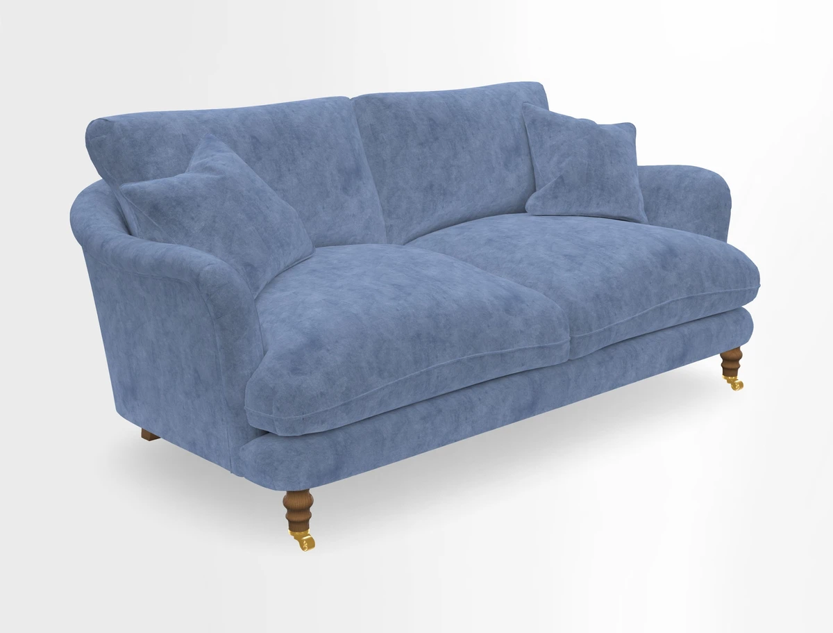 Pugin 3 Seater Sofa in V&A Threads of India Varanasi Wilderness Ink
