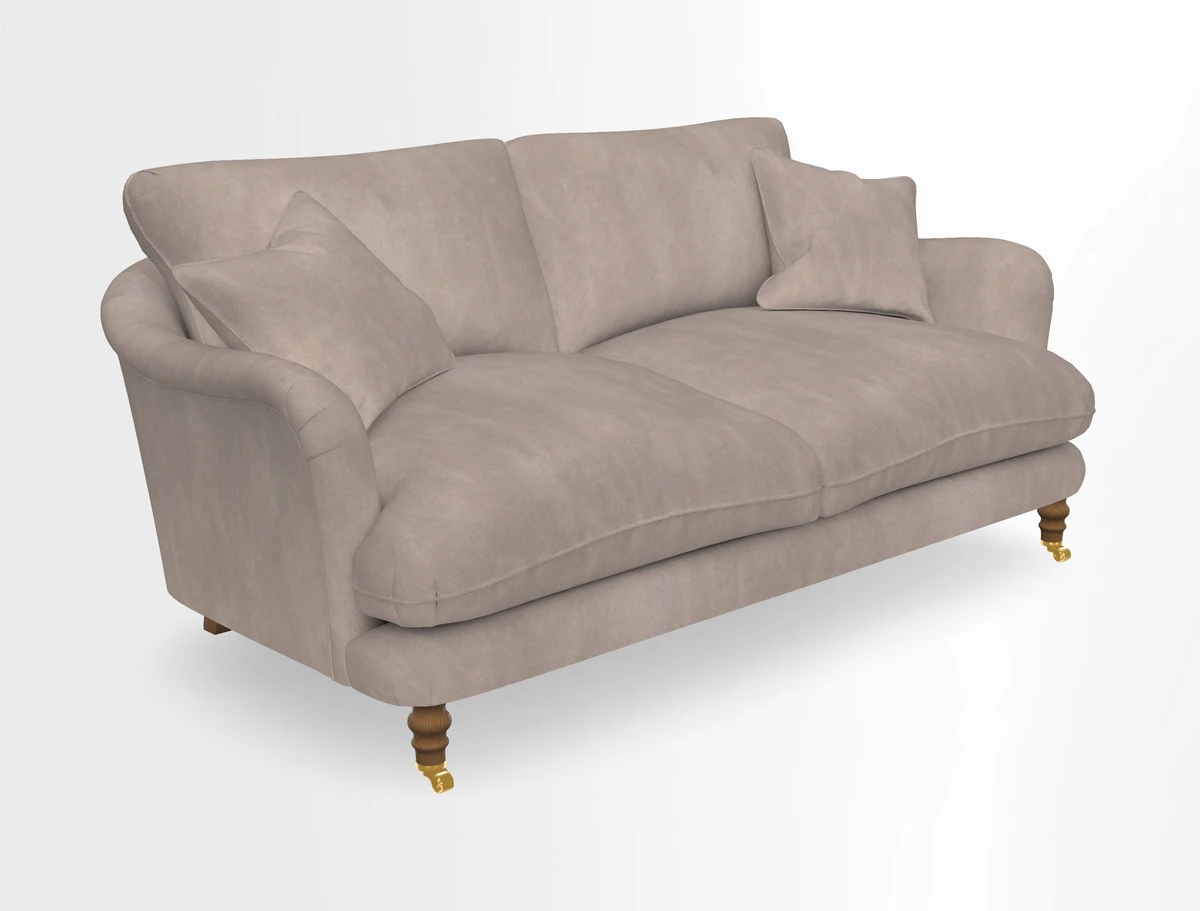 Pugin 3 Seater Sofa in V&A Threads of India Varanasi Wilderness Ink