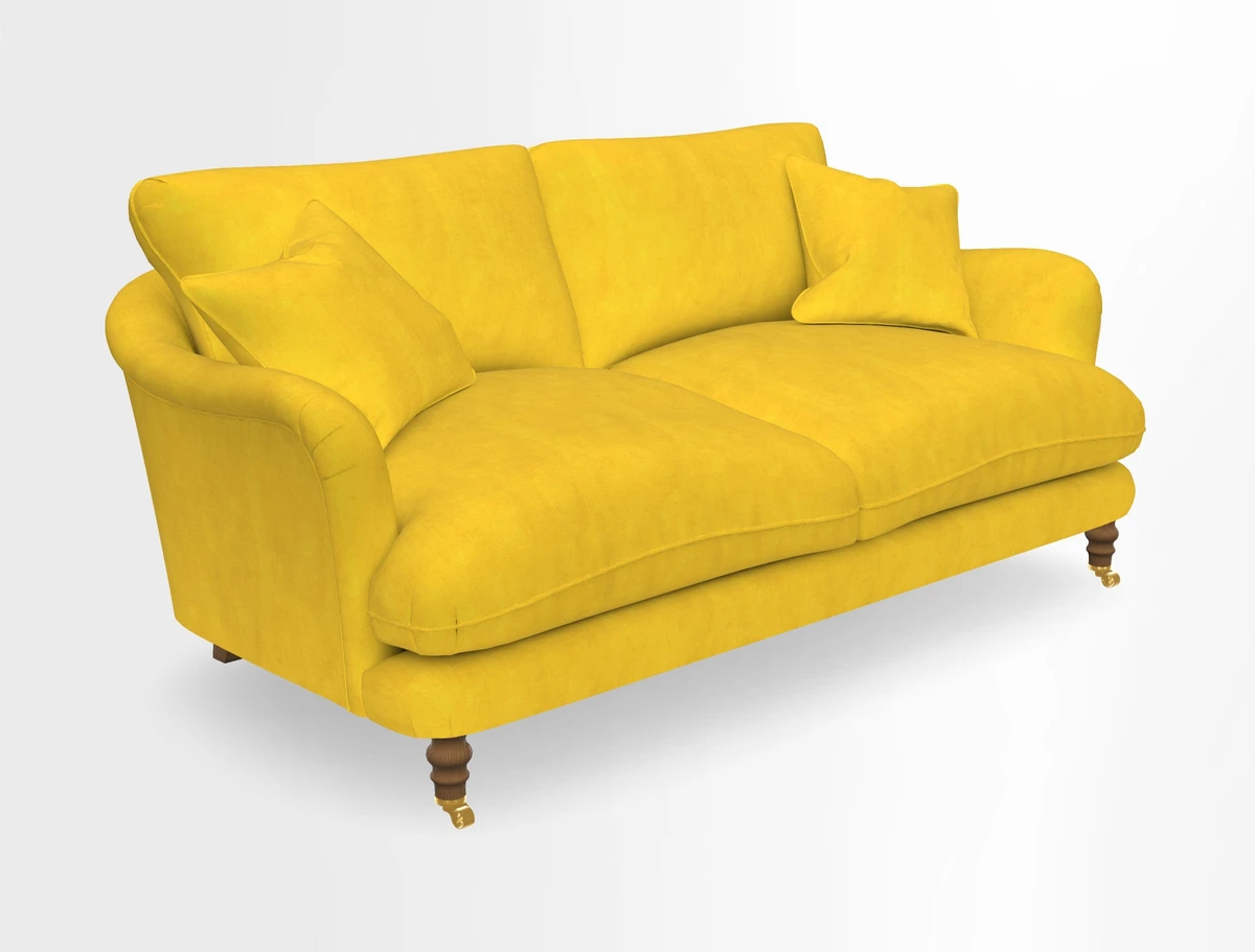 Pugin 3 Seater Sofa in V&A Threads of India Varanasi Wilderness Ink